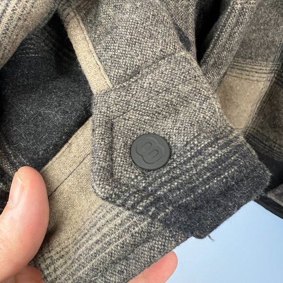 8848 Altitude Telluride Wool Over Plaid Overshirt Chore Jacket Barn Coat Size S - Picture 8 of 12